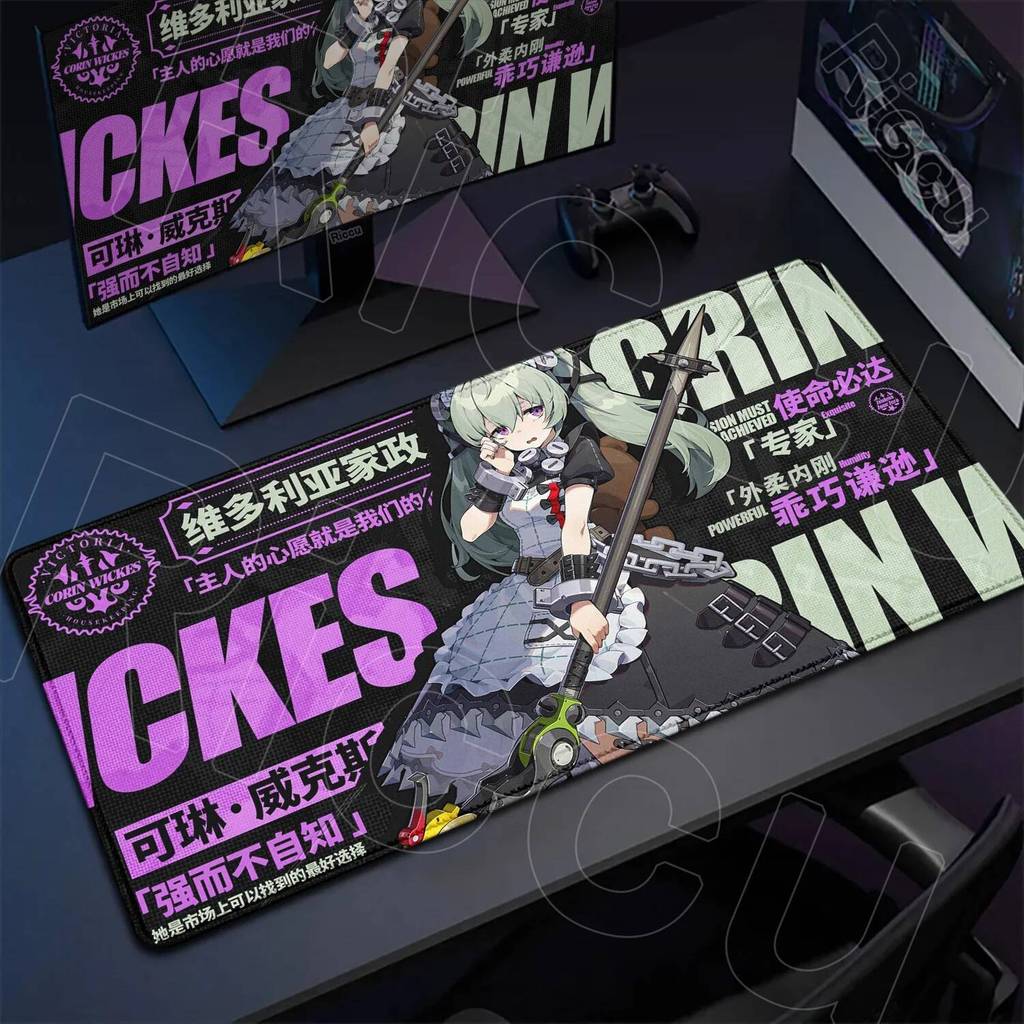 Zenless Zone Zero Gaming Mice Pad XXL ขนาดใหญ่ยางโต๊ะอุปกรณ์เสริมคอมพิวเตอร์ Kawaii Corin Wickes Gam