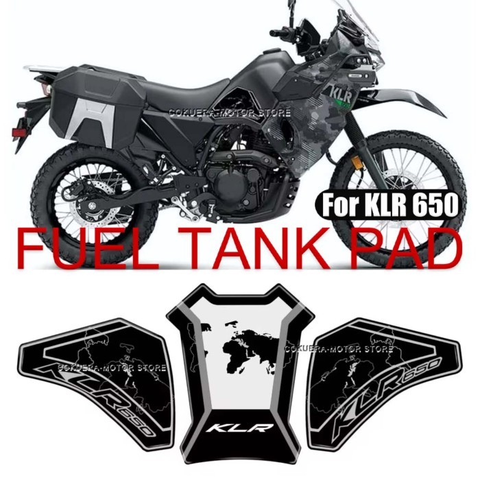 For KLR650 klr650 klr 650 Motorcycle Accessories Sticker 3D Tank pad Fuel Protector Cover