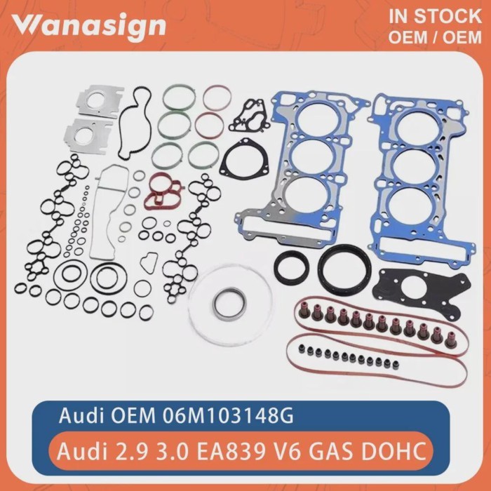Engine Full Gaskets Set Fit 2.9 3.0 L For Audi S4 S5 B9 A6 Q7 EA839 Porsche 971 Volkswagen CR7 2.9L