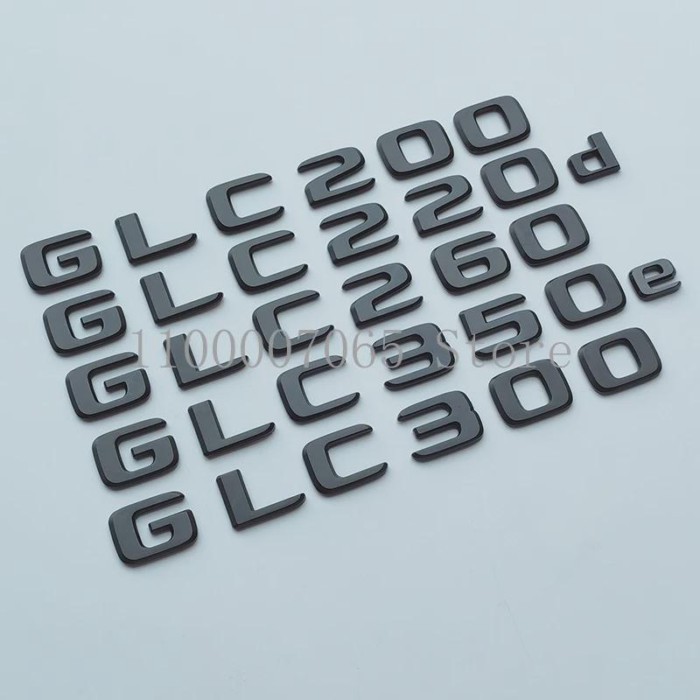 2017 Matte Black Letters GLC260 GLC300 GLC350 GLC220d GLC350e 4Matic Emblem for Mercedes Benz GLC X