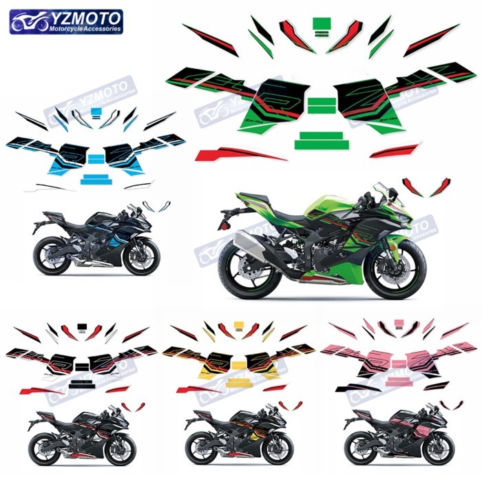 For Kawasaki ZX-4R ZX4R ZX-4RR 2023 Motorcycle Accessories Full Car Fairing Sticker Waterproof Refl