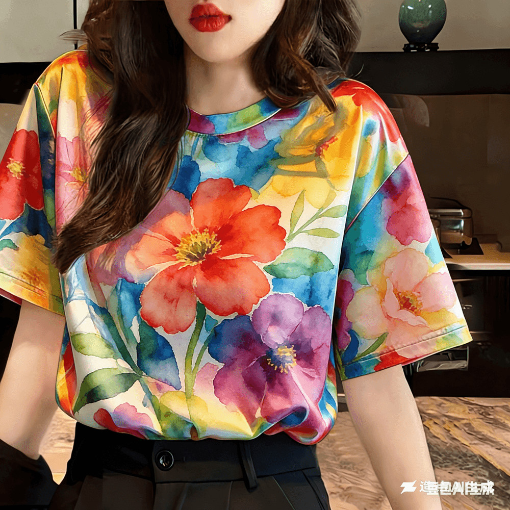เสื้อยืดผู้หญิง ไม่จํากัดเพศ สําหรับผู้หญิงเสื้อผ้าดอกไม้สบายๆเสื้อยืดสงกรานต์ท็อปส์พิมพ์เสื้อยืดแขนสั้นสบายๆทีเสื้อ2569ถนนสวมใส่02 ราคา ถูกที่สุด ดีลบีเคเค แกลเลอรีภาพที่ 4