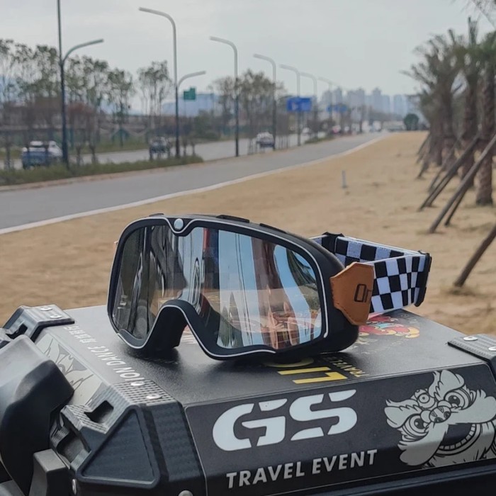 Motorbike Goggles Adult Motorcycle Biker Glasses for the Men Women Motorbike Helmet Sunglasses Vint