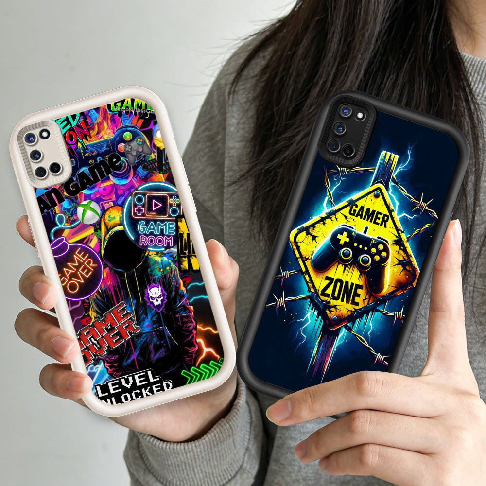 TT-46 Gamer Zoeon เคสโทรศัพท์บาง OPPO A95 A74 F19 F19S A55 A72 A92 A52 A94