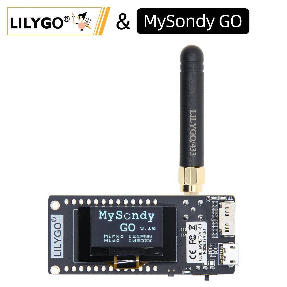 ลิลลี่โก® TTGO MySondy GO LoRa32 V2.1_1.6.1 ESP32 LoRa 433MHz สําหรับรับสัญญาณ RadioSonde / 0.96 นิ้