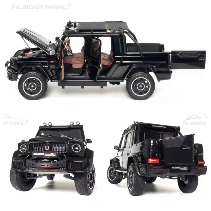 เกือบจริง 1: 18 Barbos G800 Pickup XLP Alloy Full Open Car Model AR Collectibles