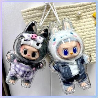 [สต๊อกสินค้าในพื้นที่] 3PCS LABUBU THE MONSTERS Sanrio Character Series ตุ๊กตาตุ๊กตา HD Clear Case Dust-proof Protective Case Acrylic Storage Box Doll Pendant Accessories (NO DOLL)