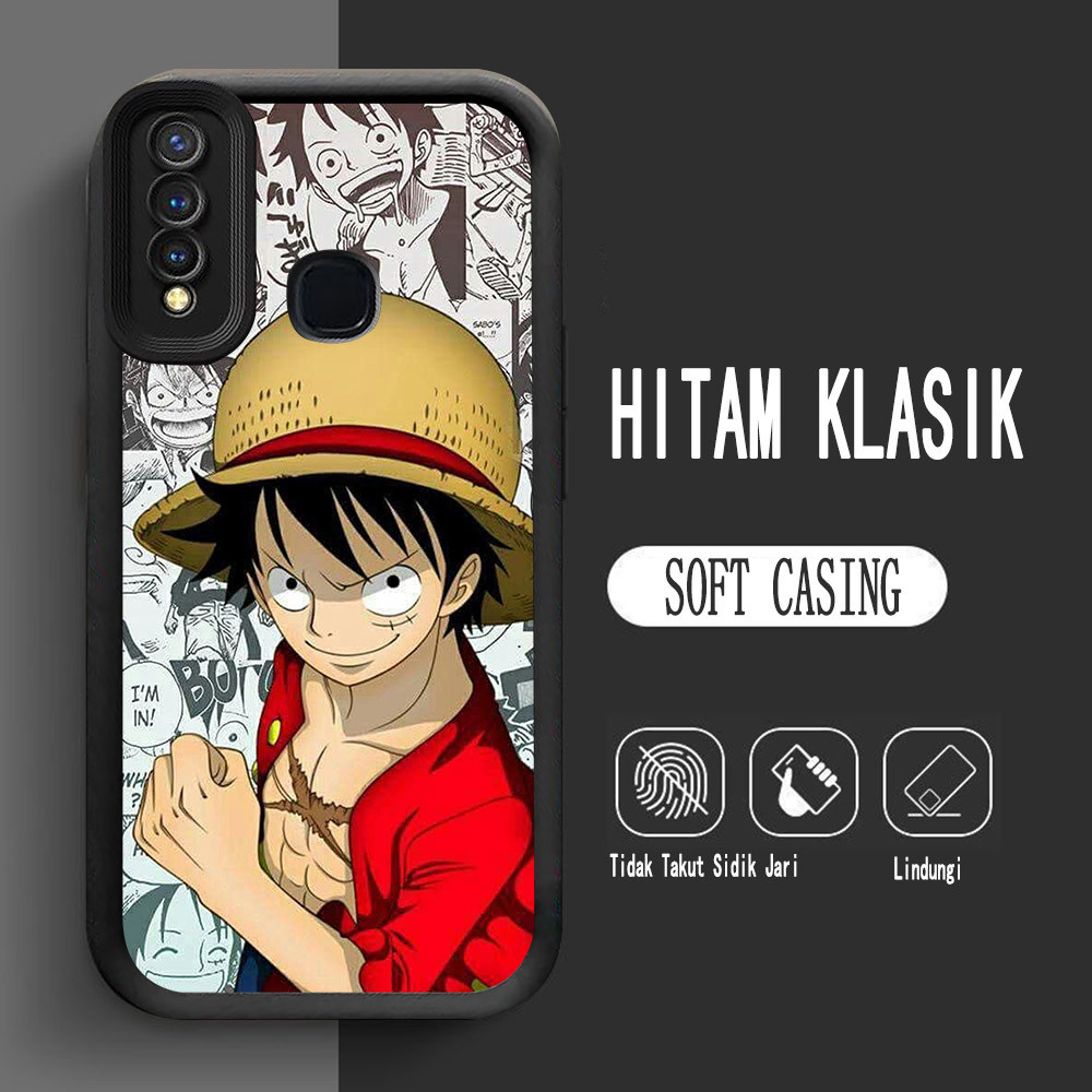 เคสสําหรับ VIVO Y12 Y15 Y50 Z1 Pro Y19 Y30i V9 Y30 Y17 นุ่ม L-18 One Piece Luffy