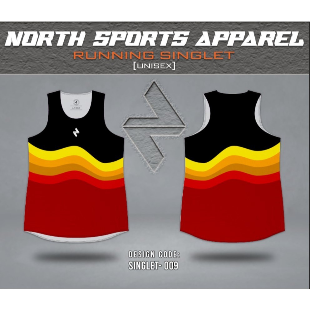 RUNNING SINGLET สําหรับผู้ชายและผู้หญิง (1-10)