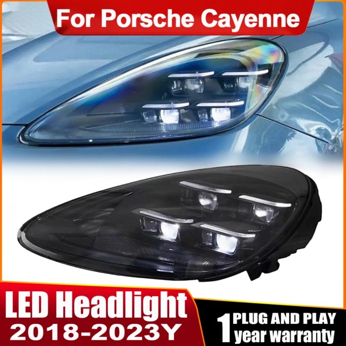 2X Car Headlights For Porsche Cayenne 9Y0 2018-2023 to 2024 style full LED Auto Headlamp Assembly P