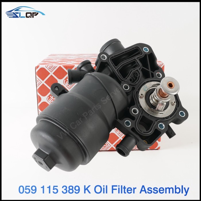 059 115 389 K Engine Oil Filter Thermostate Housing For Audi A6 A7 A8 Q5 Q7 S8 VW Touareg Touareg 3