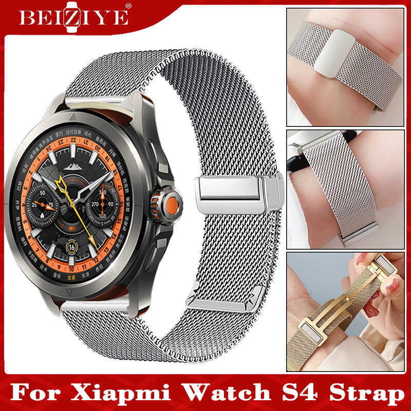 C Magnetic Buckle Milanese Band For Xiaomi Watch S4 Sports สายนาฬิกาสแตนเลส Watch Strap Mi Watch S4