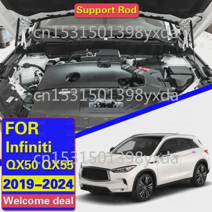 Hood Dampers for Infiniti QX50 QX55 (J55) 2019-2024 Front Bonnet Lift Supports Struts Shock Absorbe