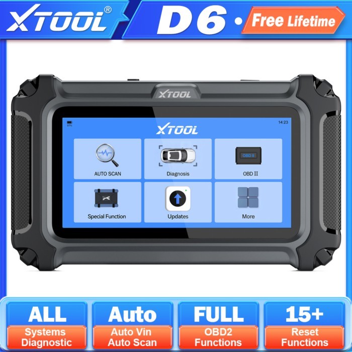 Xtool D6 Car Diagnostic Tools All System Car OBD2 Diagnostic Tools Auto OBD Scanner 15 Reset Servic