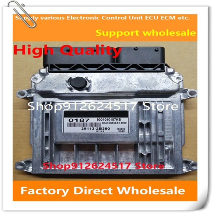39130-26BJ0 BJ0 M7.9.8 ECU 39113-2B390 0187 Engine Computer Board 39110-2B010 H02 Compatible For KI