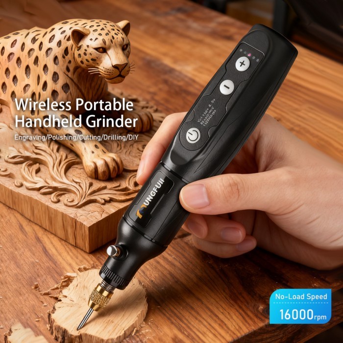Tungfull Cordless Rotary Tool 5 Speed USB Charging Mini Power Rotary Tools for Engraving, Sanding,