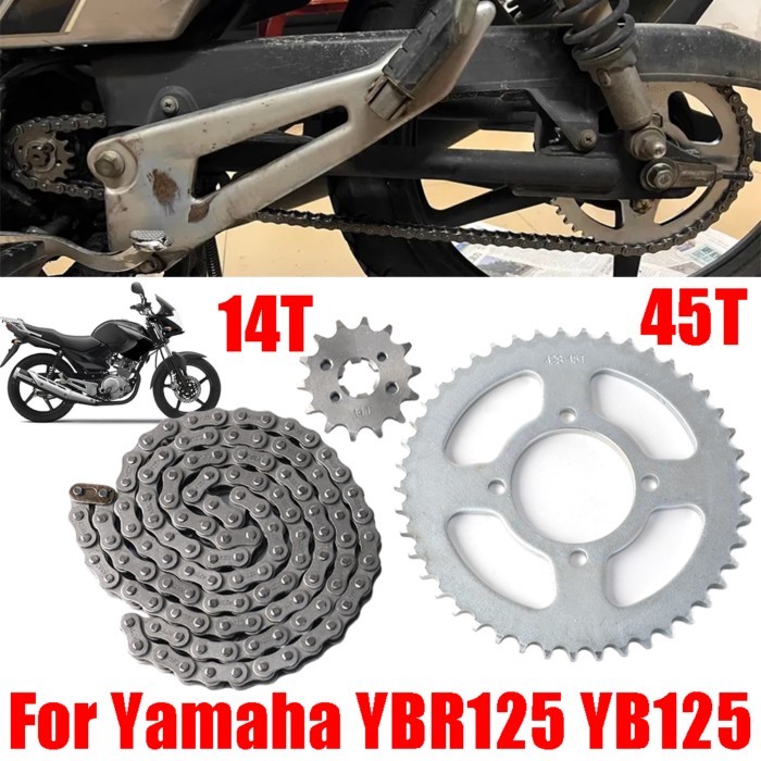 For Yamaha YBR 125 YB 125 YBR125 YB125 YB125Z YBR125G STX125 Motorcycle Accessories Large Sprocket