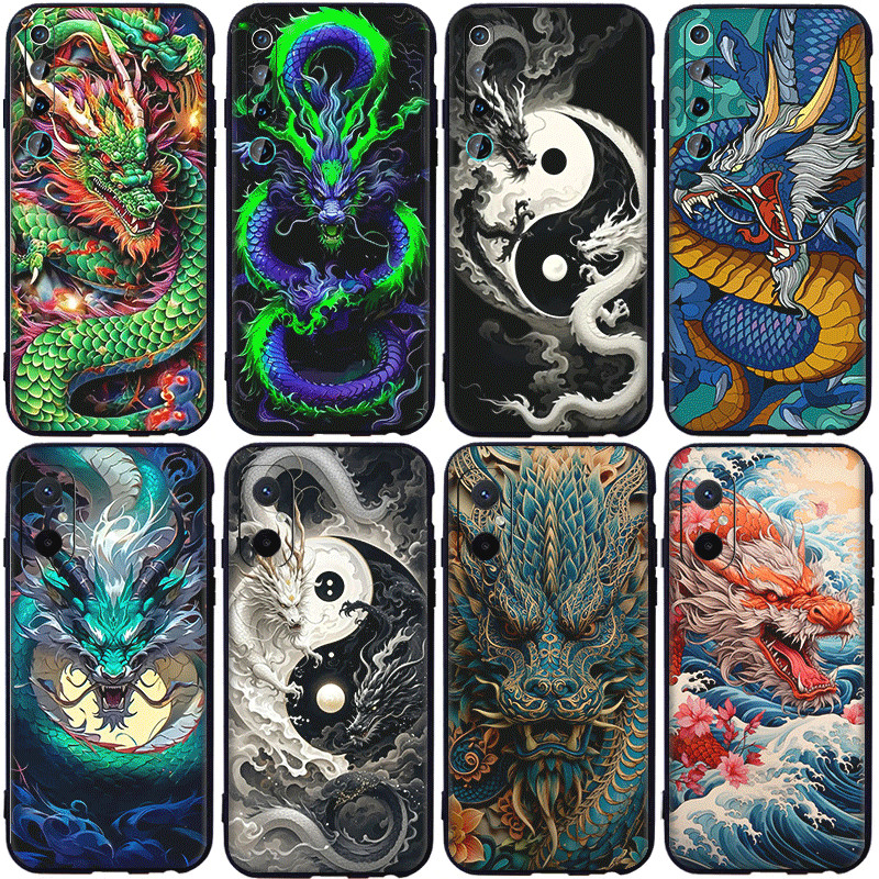 Xiaomi POCO F5Pro C65 C55 F5 X5 Pro X5 M6 F6 Pro TPU Spot goods เคสนิ่มสีดําเคสโทรศัพท์จีน Dragon Ki