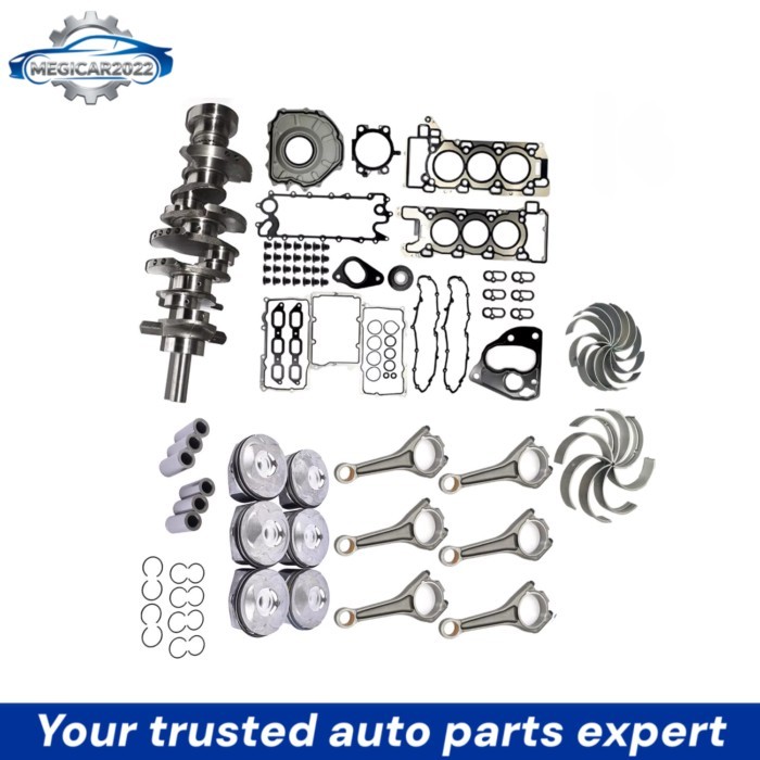 AJ126 3.0L V6 Engine Rebuild Overhaul Kit & Crankshaft Rod & Crankshaft For Jaguar XF XJ F-Type F-P