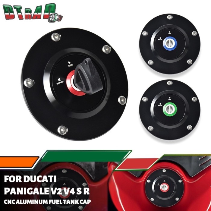 2018-2025 For DUCATI Panigale V2 V4 S R Streetfighter V2 V4S CNC Aluminum Fuel Tank Cap with Key An