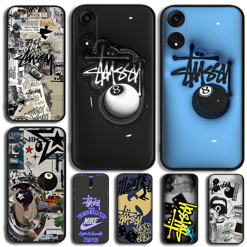 เคสโทรศัพท์สีดํา TPU หลายรูปแบบ Billiards No. 8 เทรนด์แฟชั่น (DMB7) สําหรับ OPPO F5 A73 F7 F9 Pro A7