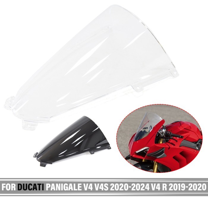 For Ducati Panigale V4 V4S 2020-2024 2023 V4 R 2019-2020 Racing Motorcycle Windshield WindScreen Wi