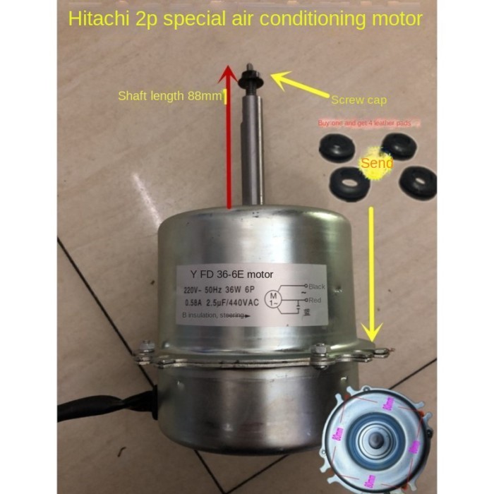 Air Conditioning Motor YDK YFD40-6S YFD40-36-6E YFD40-45-6B/6A/6E YFD48-4E 50-4A 40-4A 2P Air Condi