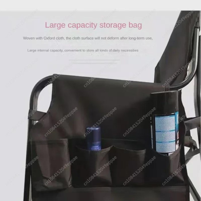 Aluminum Alloy Tall Feet Professional Makeup Chair Black Folding  Outdoor Camping Portable Director