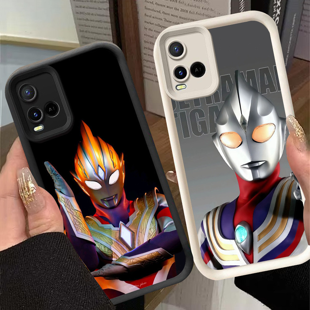 G-57 Ultraman Casing สําหรับ VIVO Y21s Y33t Y21 Y21e Y21t Y33s V20 Pro สีดําและสีขาว