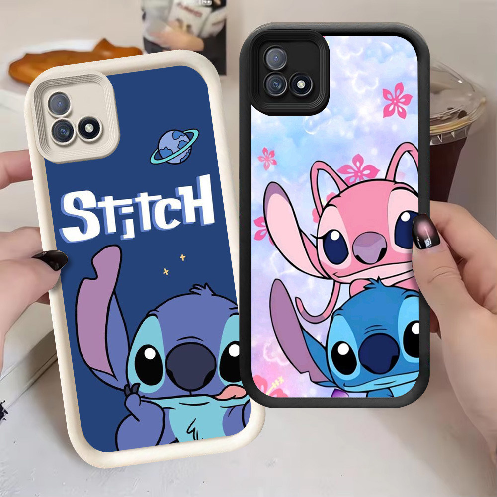 G-64 เคสสติชน่ารักสําหรับRealme C11 2021 C20 C20Aสีดําและสีขาว