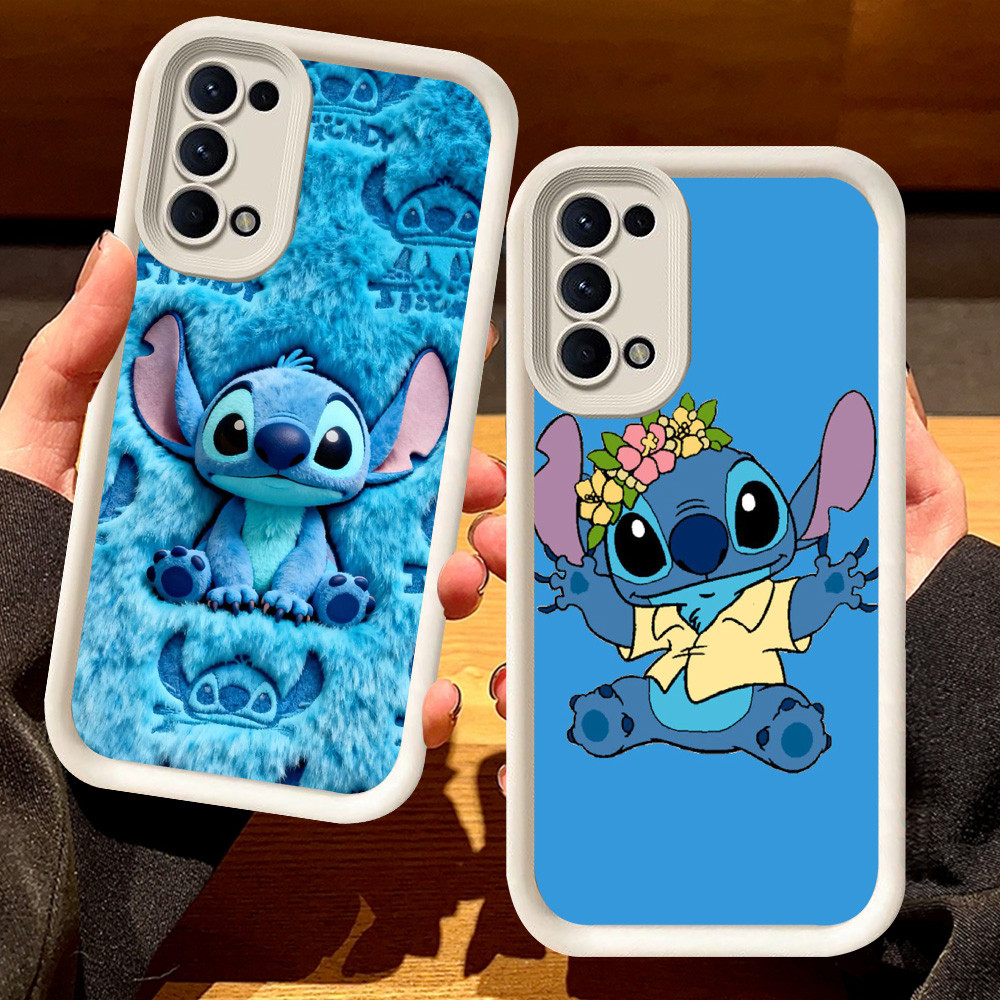 G-69 Stitch Casing สําหรับ OPPO A52 A95 F19s A72 F19 A92 สีดําและสีขาว
