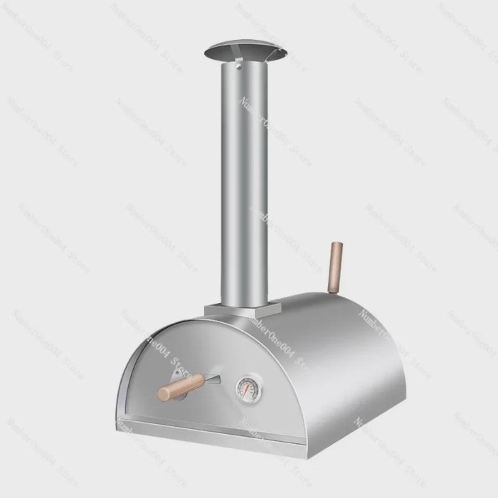 Small Pizza Oven Stainless Steel Gas Pizza Oven Household Outdoor BBQ Oven Fruit Charcoal Fire Pizz