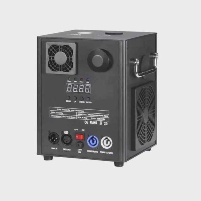 fy dmx remote control 600w mini cold sparks machine wedding party stage event