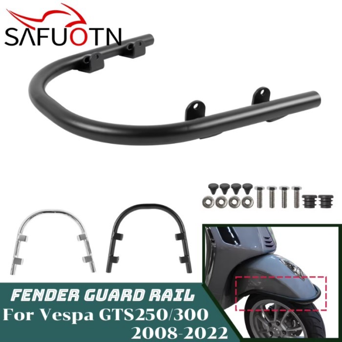 GTS300 GTS250 GTV300 Front Fender Guard Rail For Vespa GTS 300 250 2008-2022 Motor Mudguard Rack Br