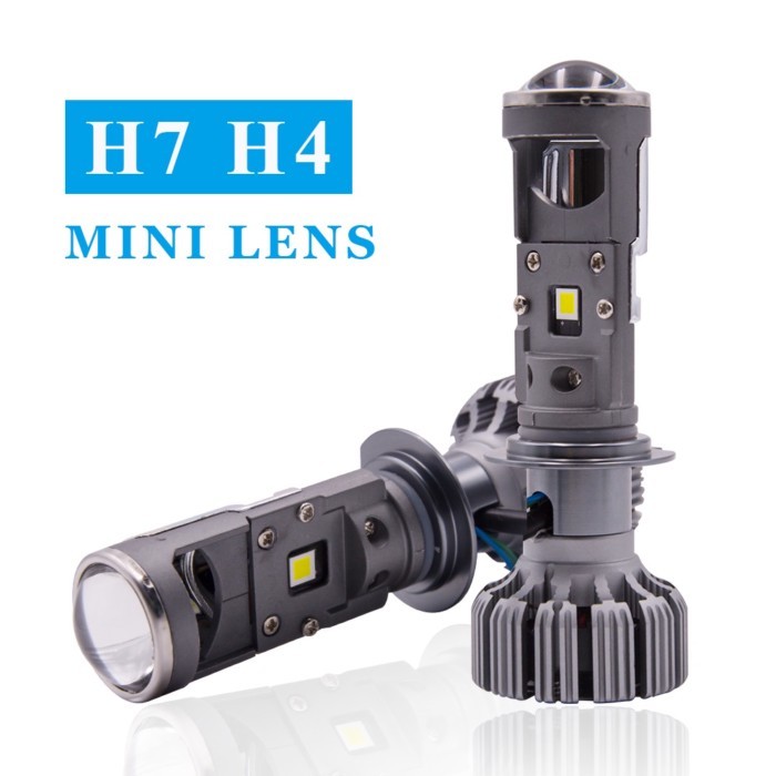 H7 H4 mini Projector Lens For Automobile Motorcycle High Low Beam LED Conversion Kit Lamp  Cut line