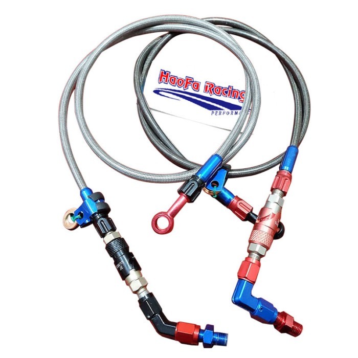 Custom AN3 Motorcycle Hydraulic Braided Steel Clutch Brake Oil Hose Tube Line Kit PTFE Brake Hose w