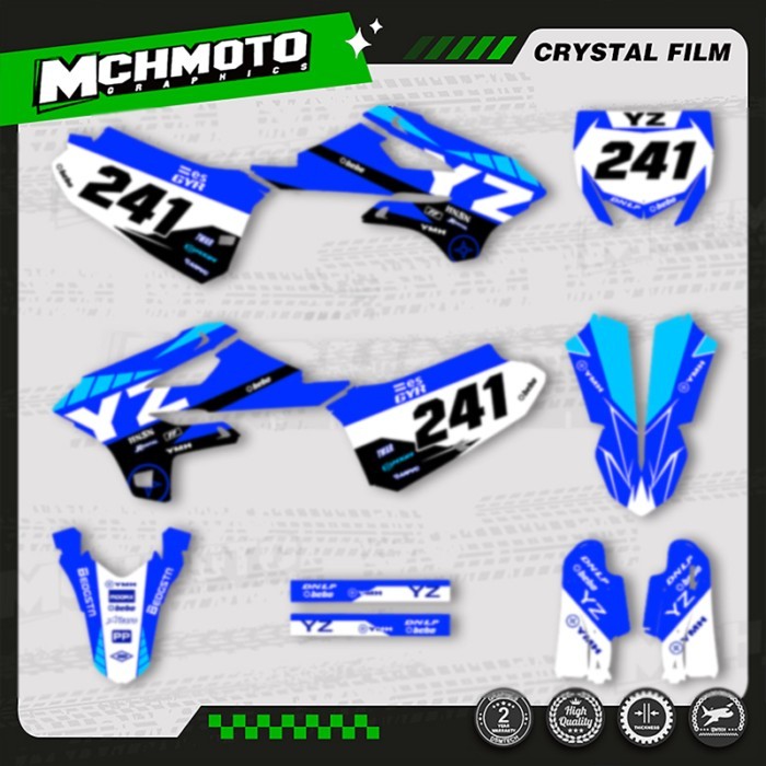 MCHMFG New Style Motorcycle Graphics Background Decal Stickers Kits For YAMAHA YZ85 2022 2023 2024