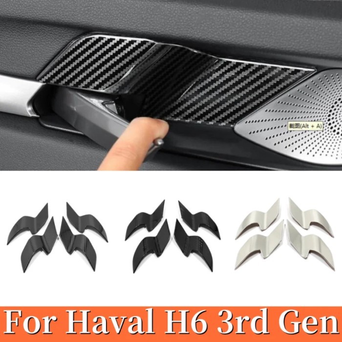 For Haval H6 3rd Gen GT 2021 2022 2023 2024 HEV PHEV H6S Stainless Steel Car Inner Door Handle Bowl