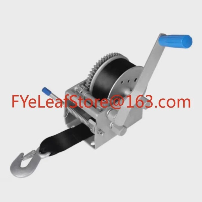 Boat Trailer Hand Winch 4WD 3000kg/6615lb Manual Car Webbing Strap 3 Speed