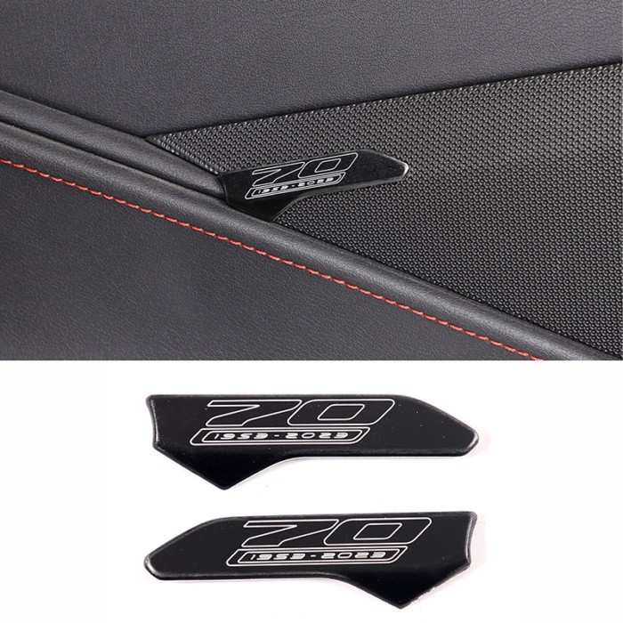 For Chevrolet Corvette C8 Stingray Z51 Z06 2020-2023 Alloy Car Door Loudspeaker Audio Speaker Logo