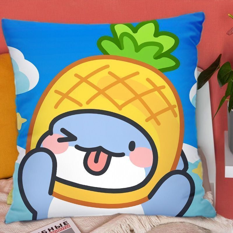 12 Style Fat Shark Cartoon Cute Square Mini Back Pillow - ต้องมีสําหรับหอพักนักเรียน