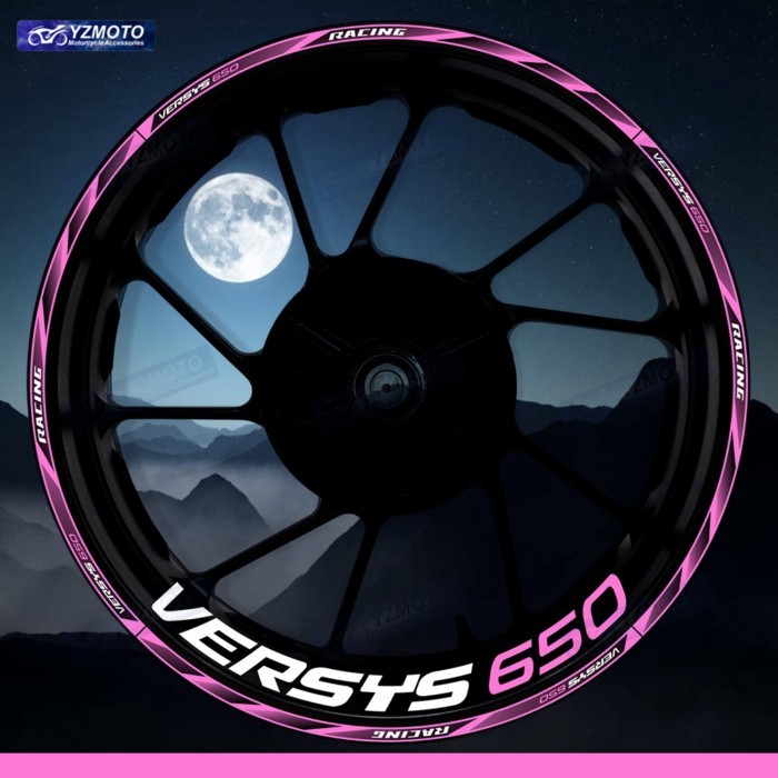 For VERSYS 650 Motorcycle 17 Inch Front Rear Wheel Racing Sticker Decal Waterproof Reflective Decor