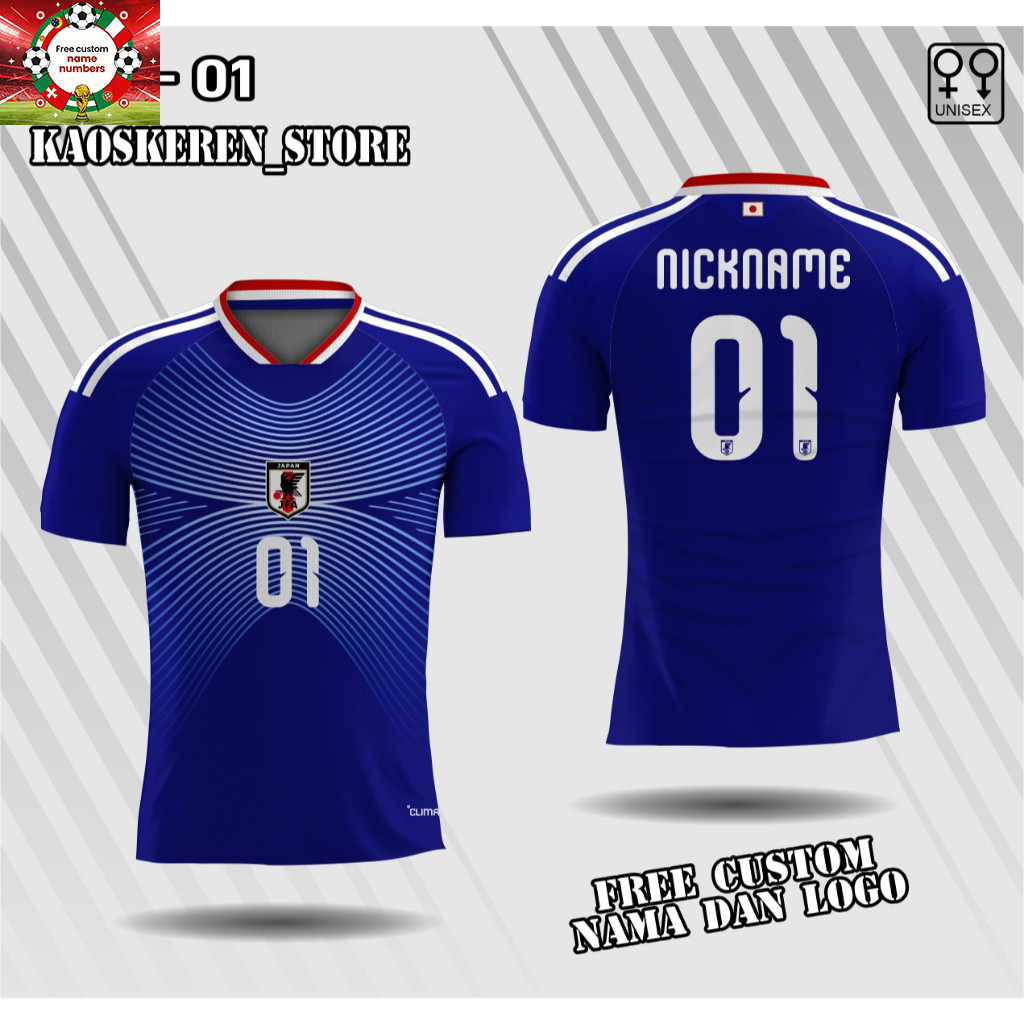 เสื้อทีมชาติญี่ปุ่นสำหรับ World Cup 2026 แบบกำหนดเอง พิมพ์ลาย Player Issue