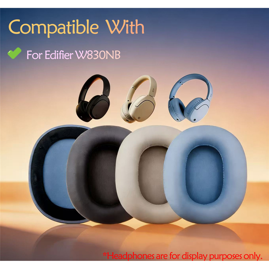 1 คู่เปลี่ยนแผ่นรองหูฟังฟองน้ําแผ่นรองหูฟังสําหรับชุดหูฟัง Edifier W830NB