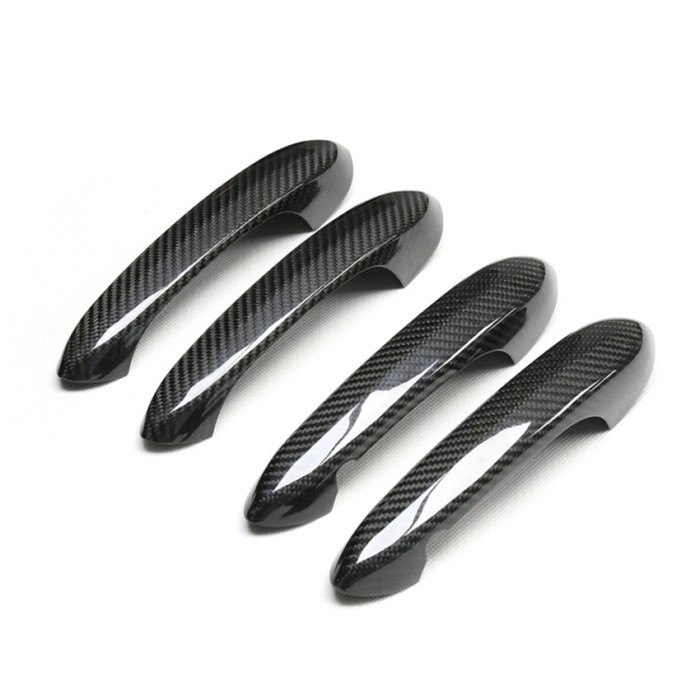 Real Carbon Fiber Car Door Handle Decoration For BMW 3 4 5 6 7 8 X Series X3 X4 X5 X6 X7 G01 G02 G0