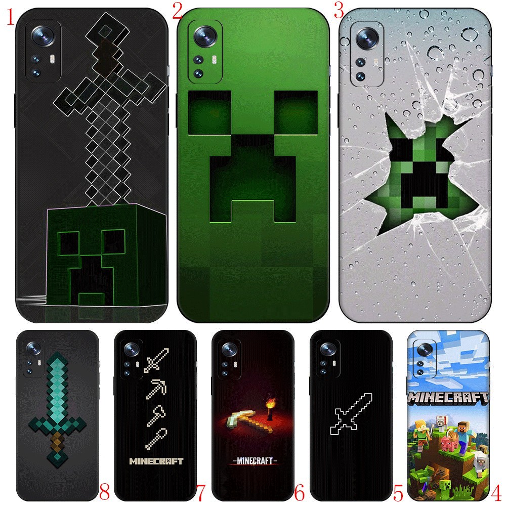 Redmi 10X 10c 10 11A 12C 12 13 13C A1 A2 ความเข้ากันได้ TPU TPU เคสโทรศัพท์นุ่มฝาครอบป้องกัน Minecra