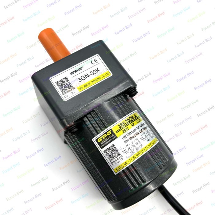 GPG Motor 3GN-15K 3GN-20K 3GN-30K 3GN-40K 2RK6GN-C 3RK15GN-C 3RK20GN-C 4RK25GN-C Motor Reducer Spee
