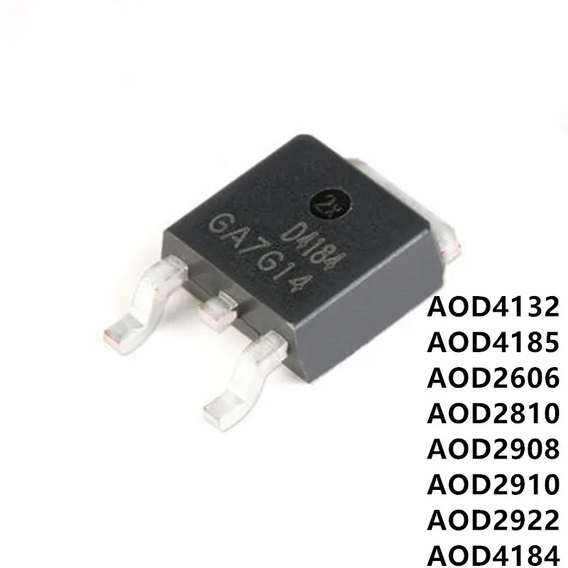 10PCS AOD4185 D4185 TO-252 40V 40A 62.5W DPK SMD P-Channel โหมดเพิ่มประสิทธิภาพ Field Effect ทรานซิส