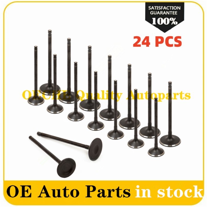 New 24PCS 14711-P8E-A00 14721-P8E-A00 Intake Exhaust Valves For Acura Honda Saturn 3.0 3.2 3.5 J32A