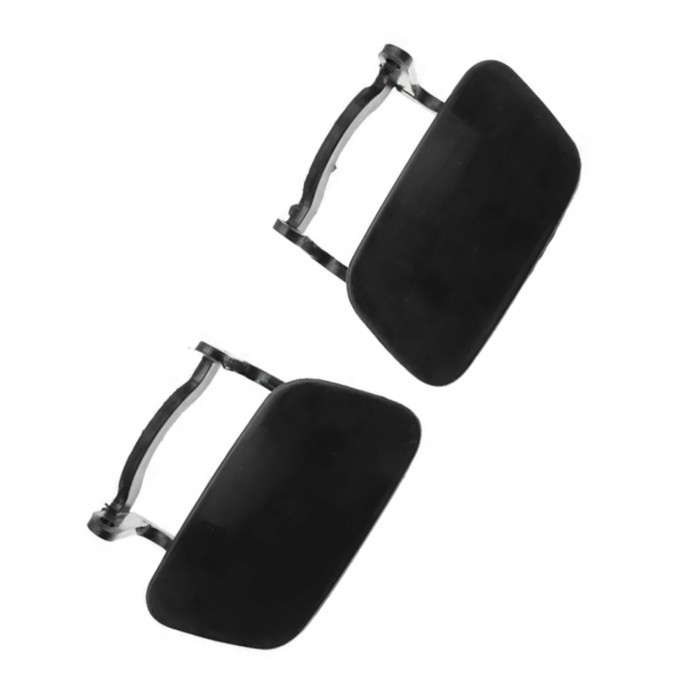 2Pcs Front Bumper Headlight Washer Nozzle Cover Caps 8K0955275 8K0955276 Left+Right Black For Audi